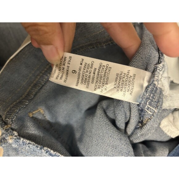 Democracy AB Technology Distressed Denim Blue Jeans Women's Size 6 Medium Wash - Picture 3 of 6
